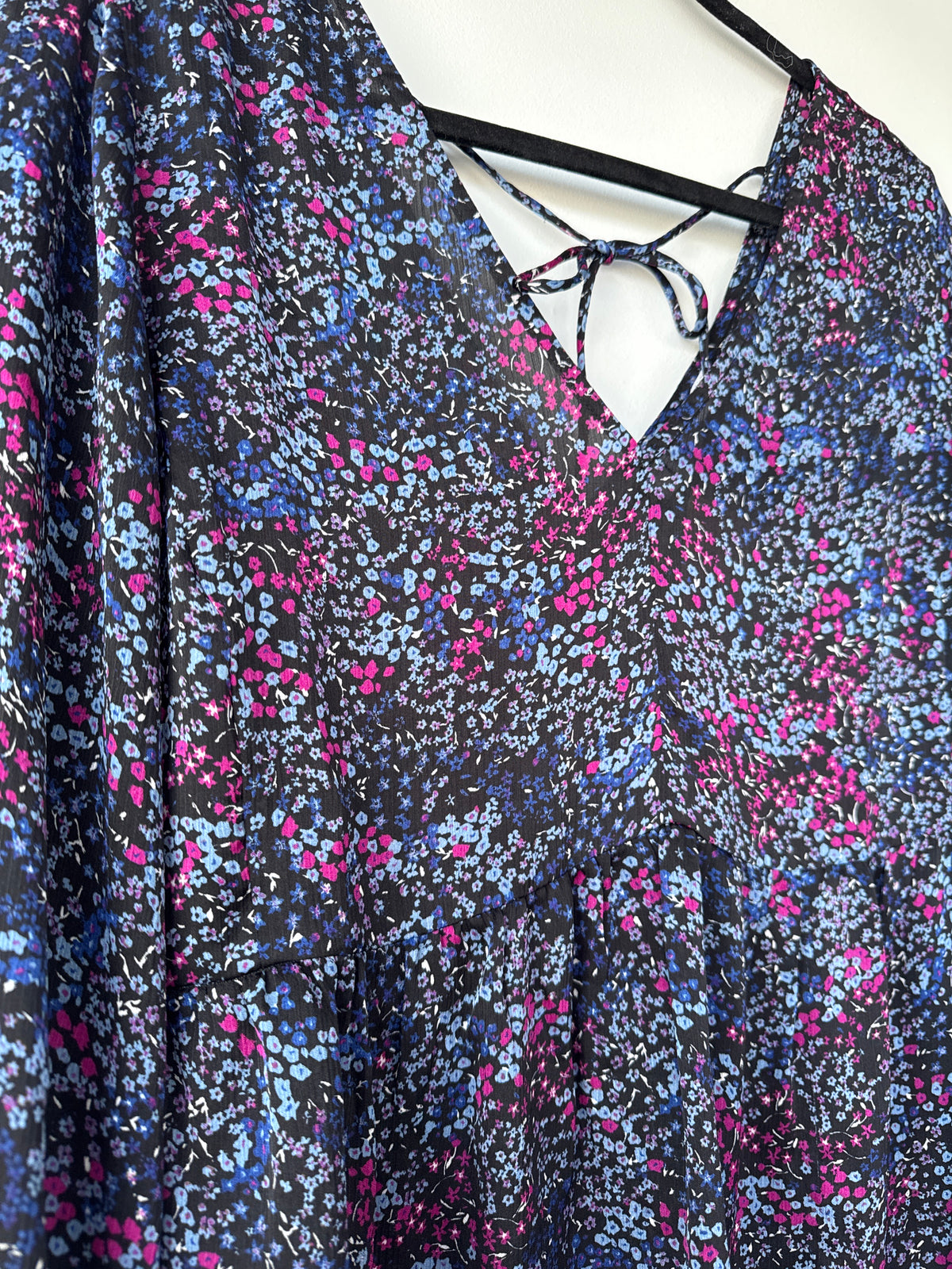 Additonelle LS Floral Peplum Blouse, 1X