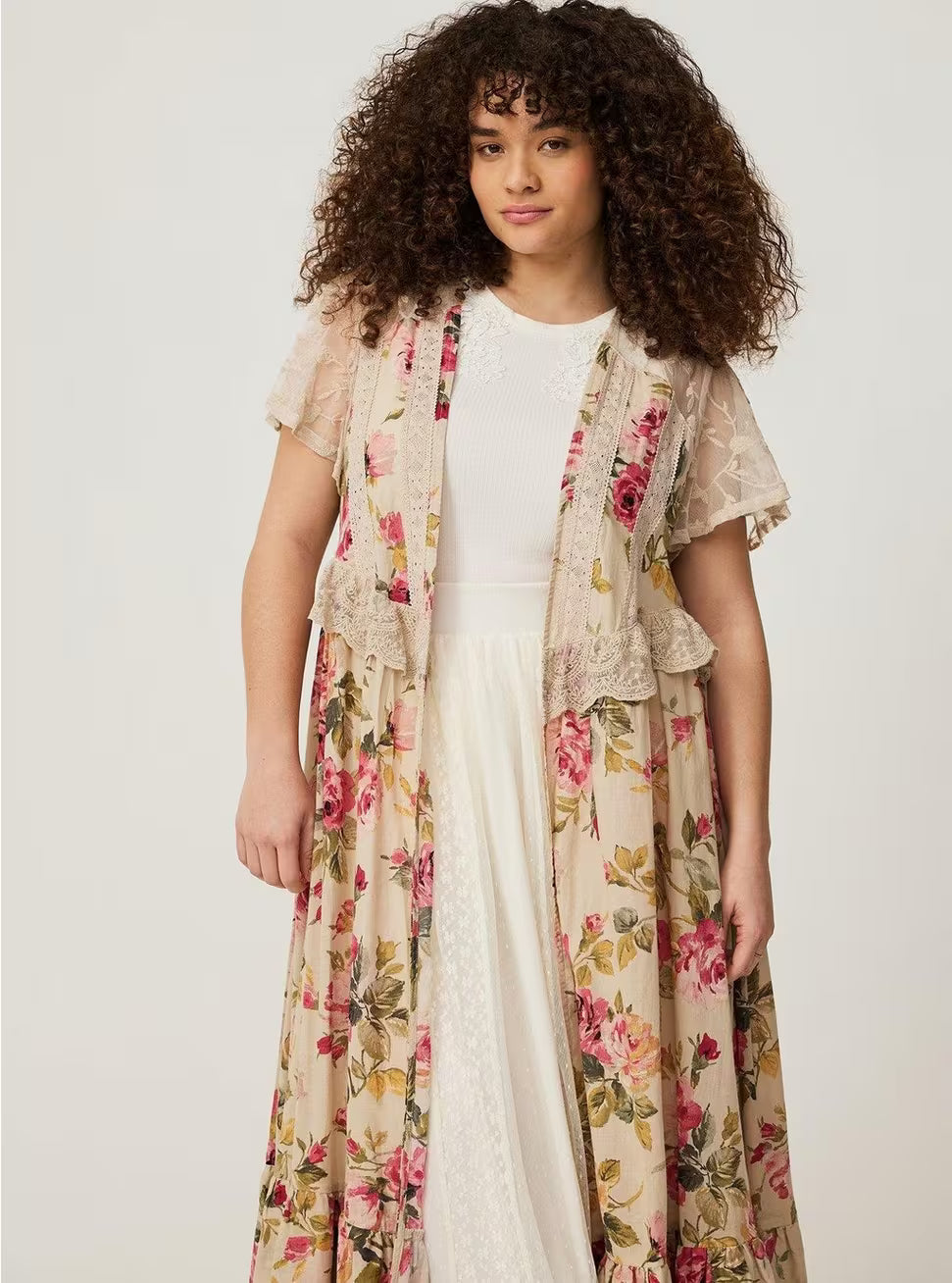 Torrid NWT Roses Kimono, 1X