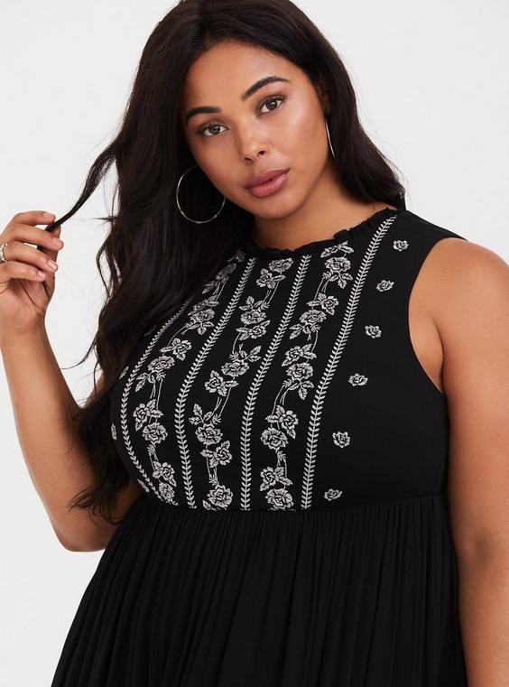 Torrid Embroidered Gauze Dress, 3