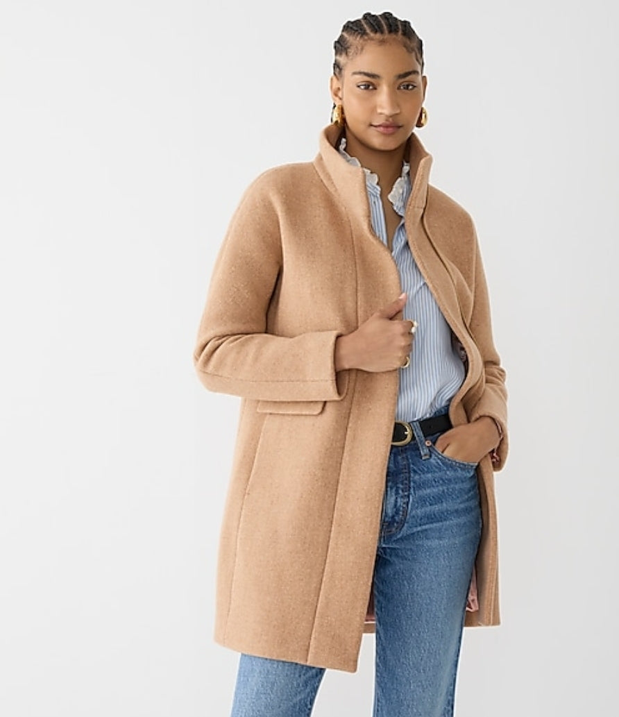 J crew tan store wool coat