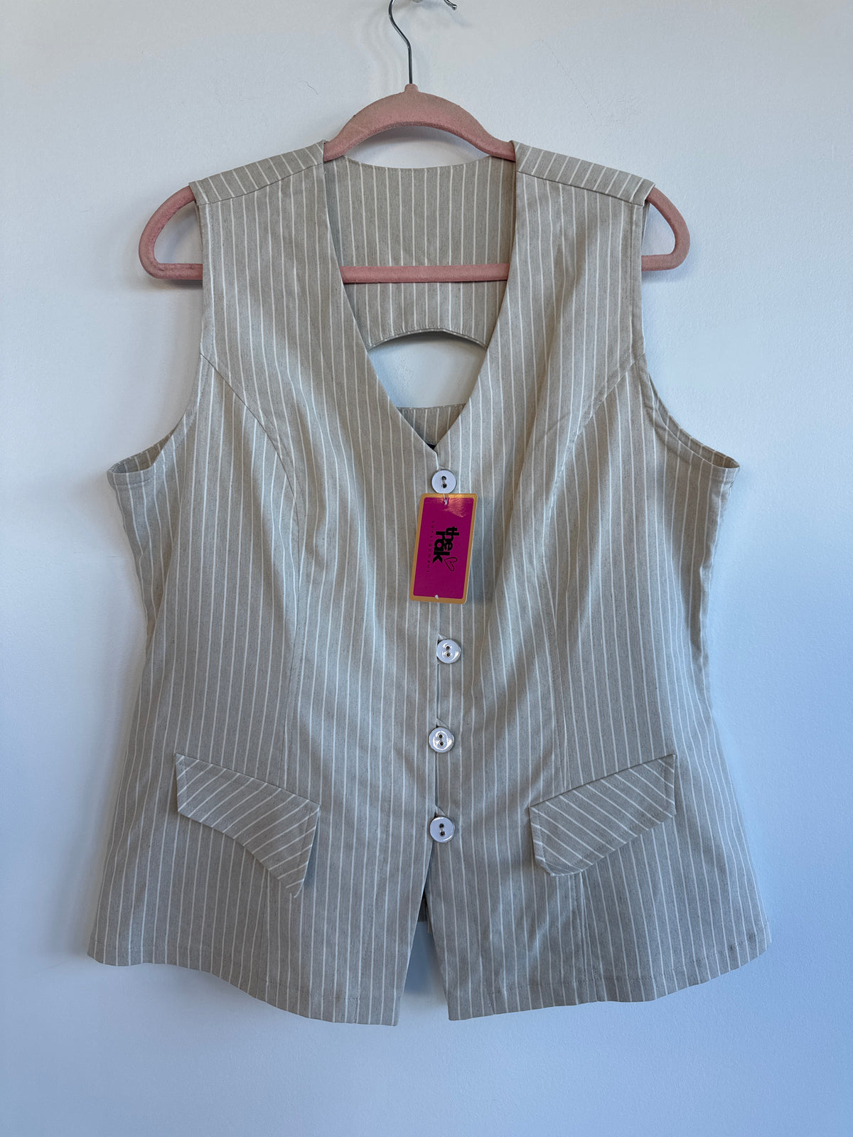 Marallis Stripe Stretch Vest, XXL
