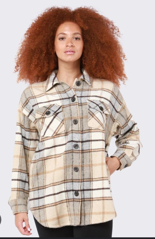 Dex Plaid Shacket, 1x