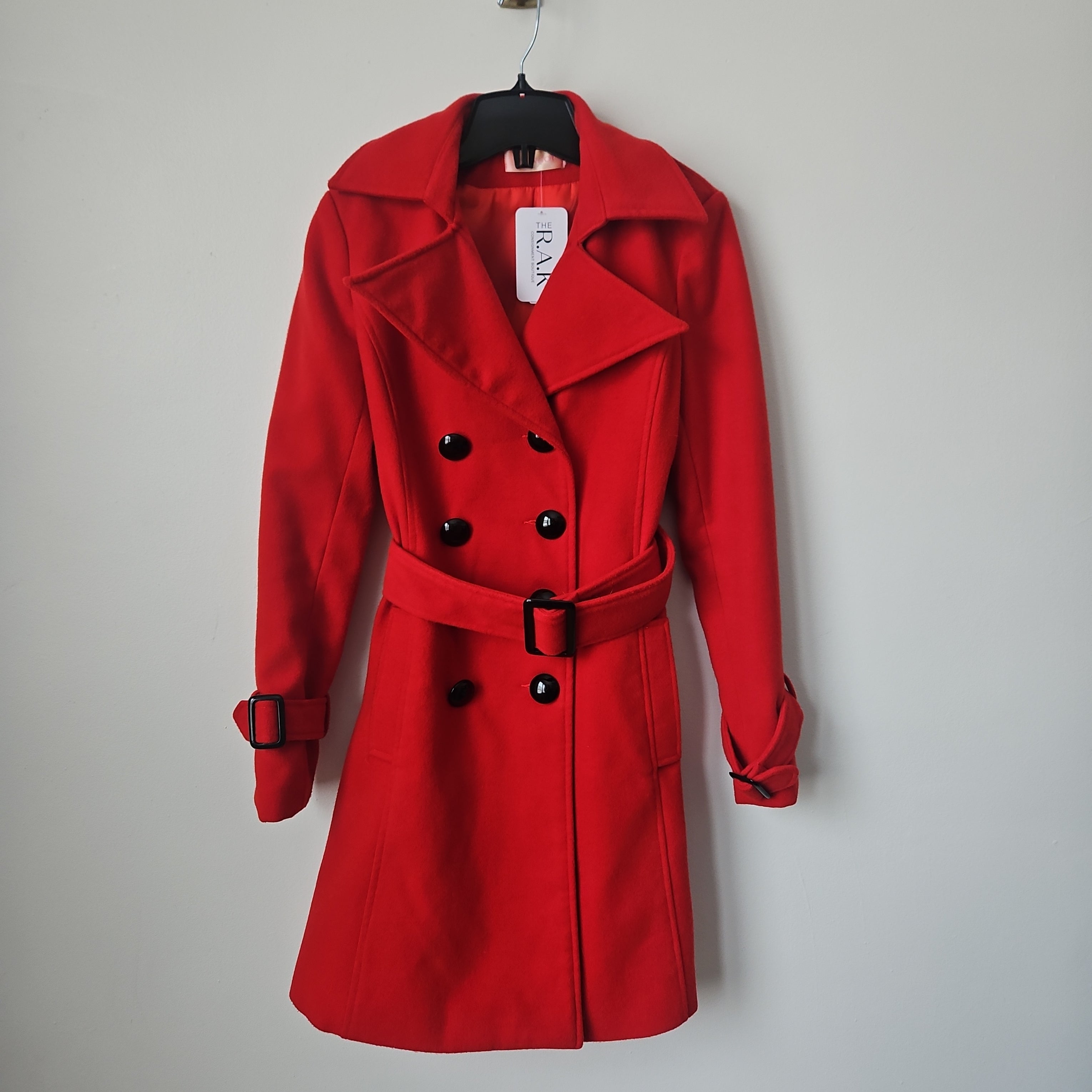 Red clearance felt coat