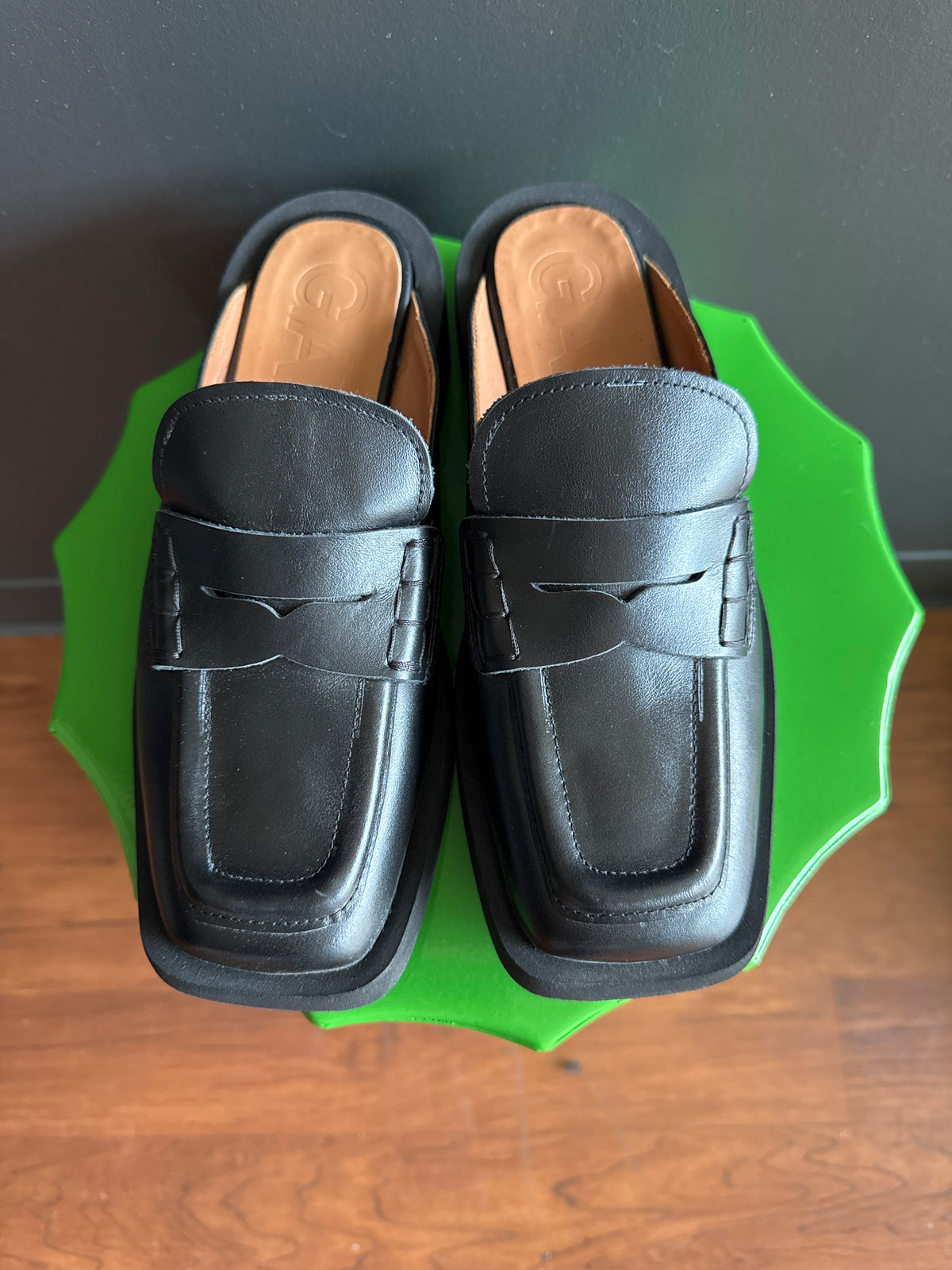 Ganni Premium Wide Welt Moc Mule, 38