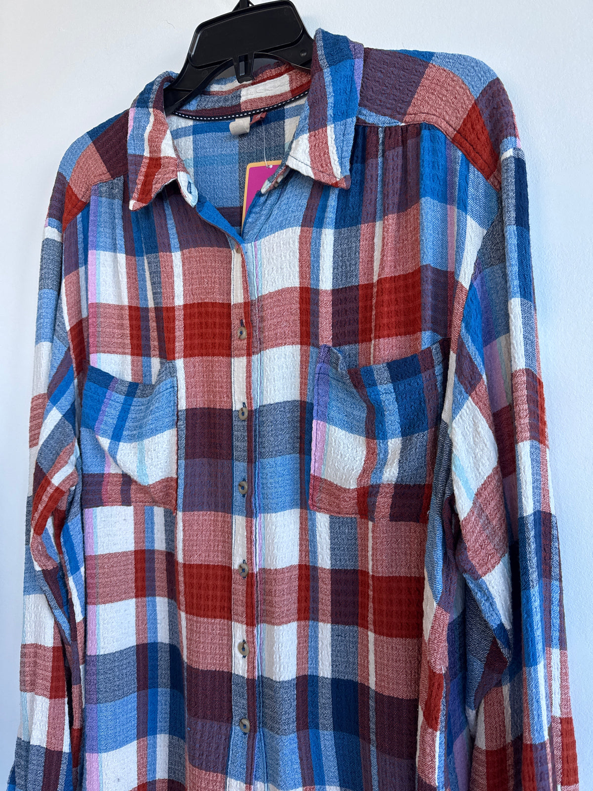 Pilcro Anthro Ally Plaid Button Down, XL