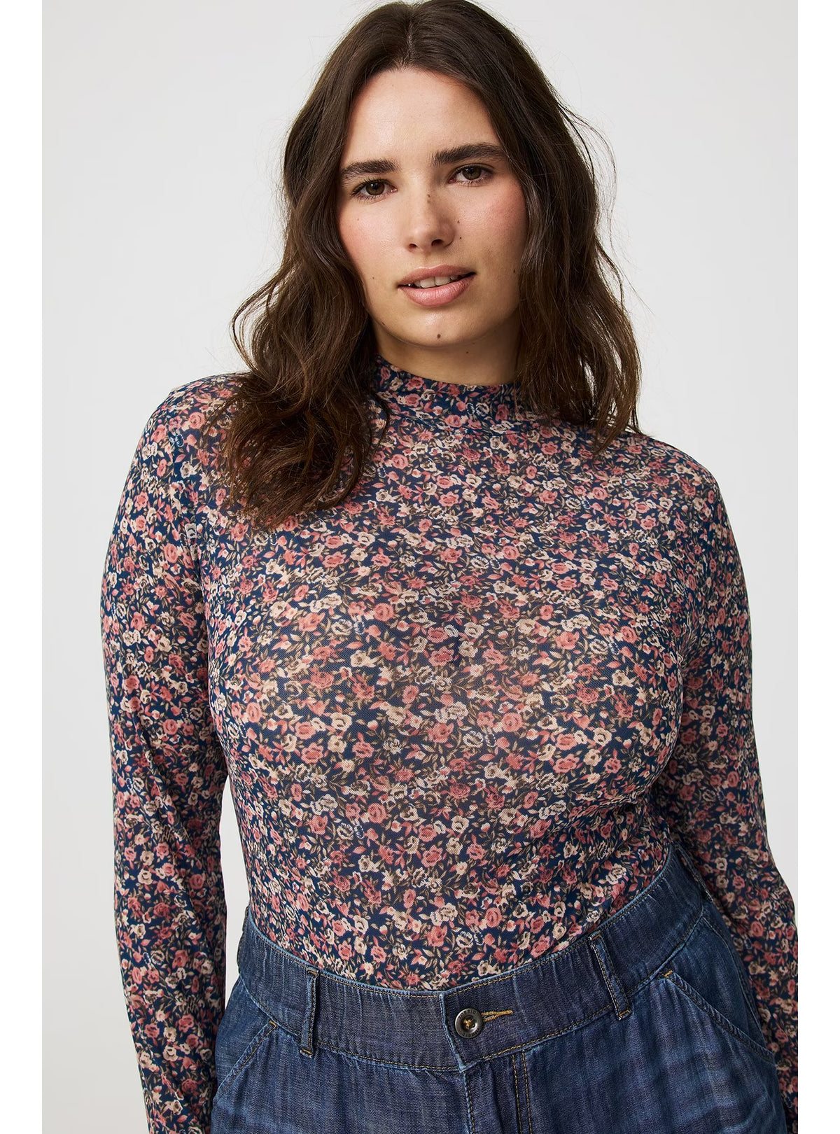 Torrid Mesh Mockneck Longsleeve, 2X