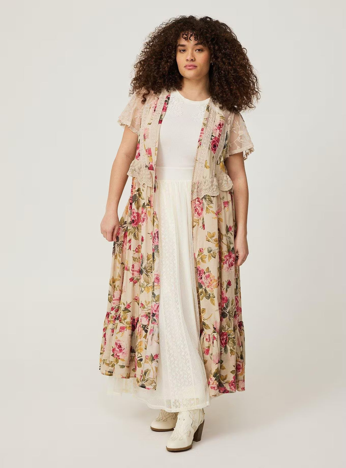 Torrid NWT Roses Kimono, 1X