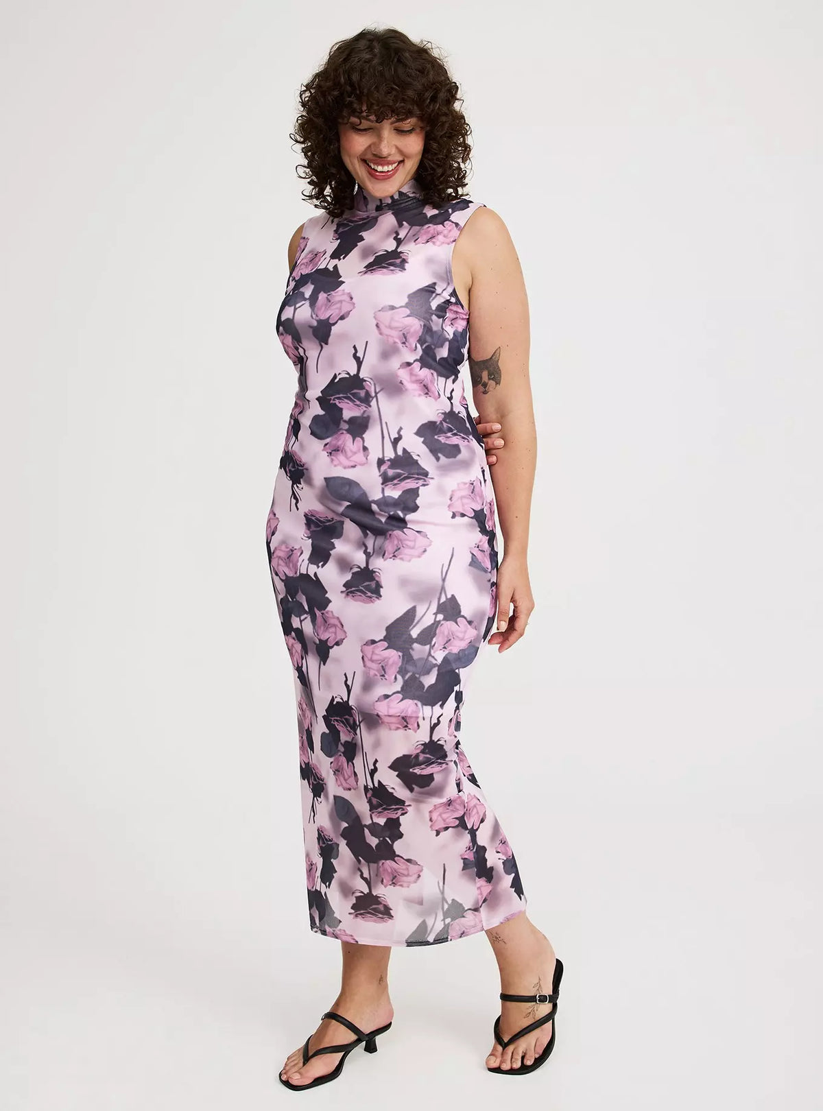 Torrid Mesh Column Mockneck Dress, 2X