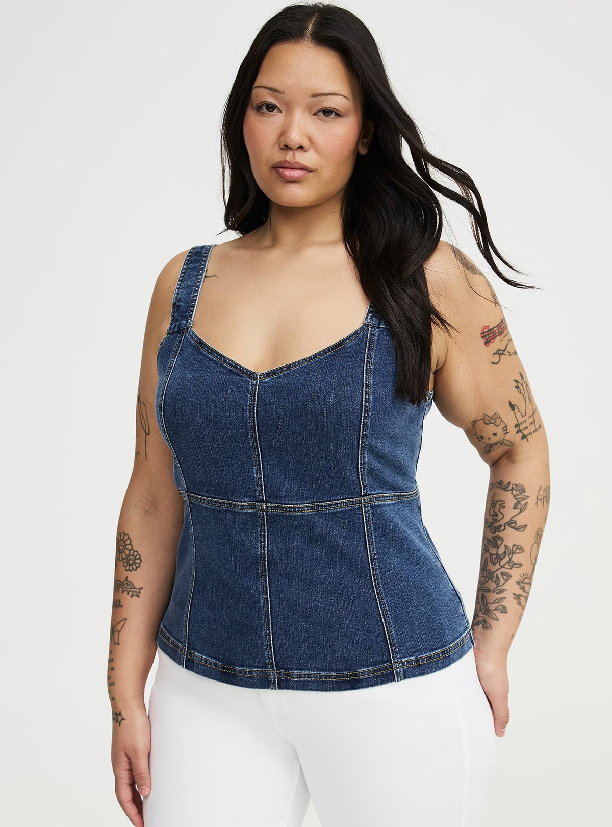 Torrid Denim Corset Top, 2X