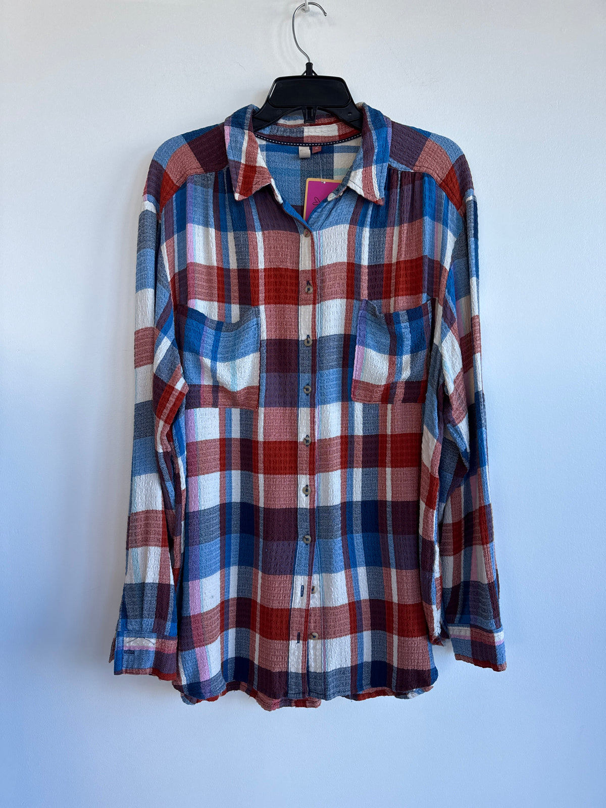 Pilcro Anthro Ally Plaid Button Down, XL