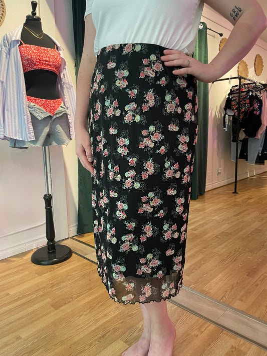 Torrid Floral Midi Skirt, 2XL