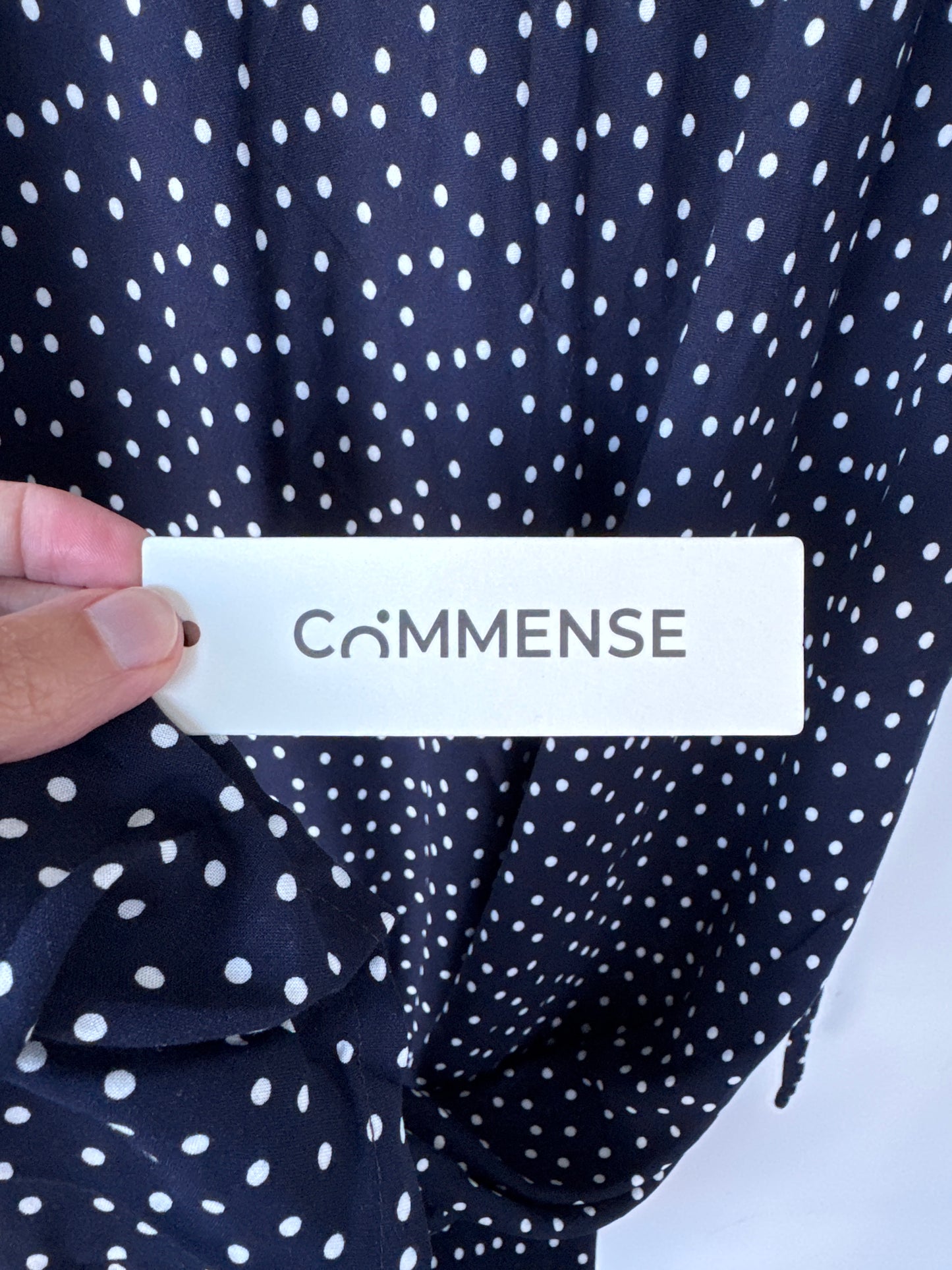 Commense NWT Polka Dot Lace Trim Dress, Medium