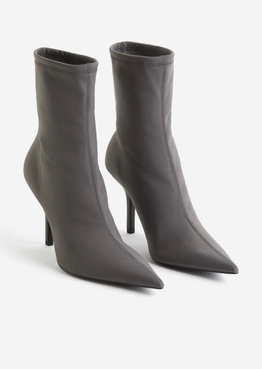 H&M Pointy Toe Heeled Ankle Boots, 8