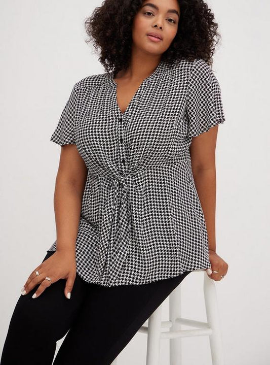 Torrid Georgette Tie-Front Blouse, 1X