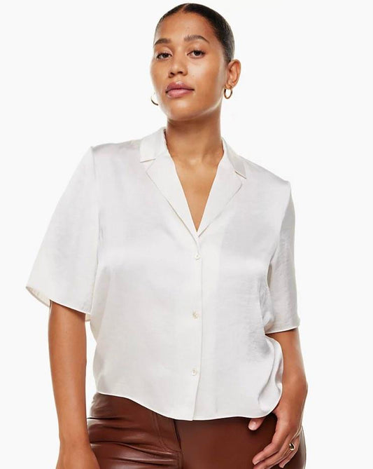 Aritzia Beso Button Down Blouse, Small