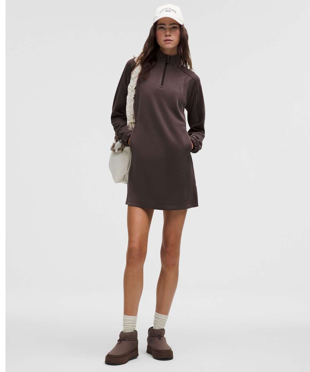 Lululemon NWT Softstreme Half-Zip Mini Dress, Large