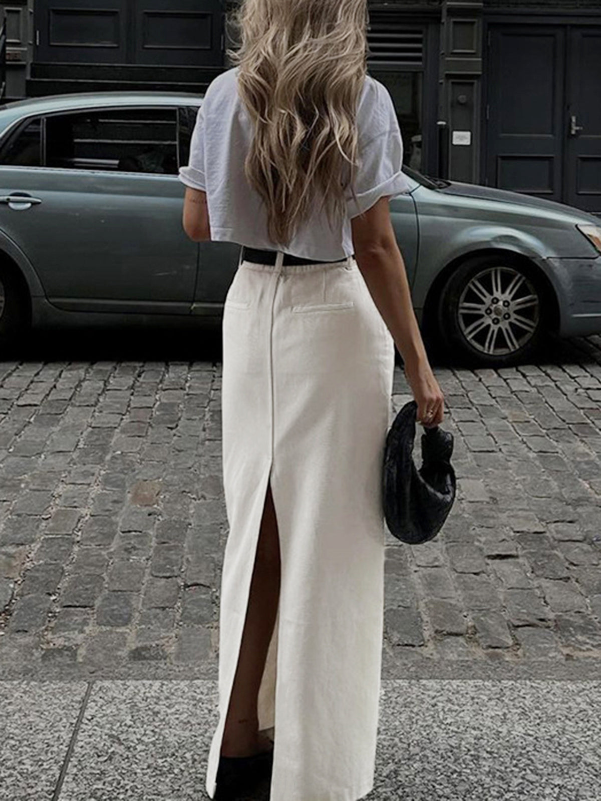 Commense Parisian Slit Maxi Skirt, Large