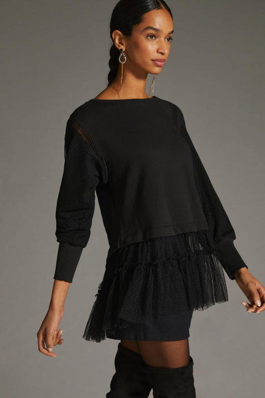 Anthropologie Tulle Sweater, Medium