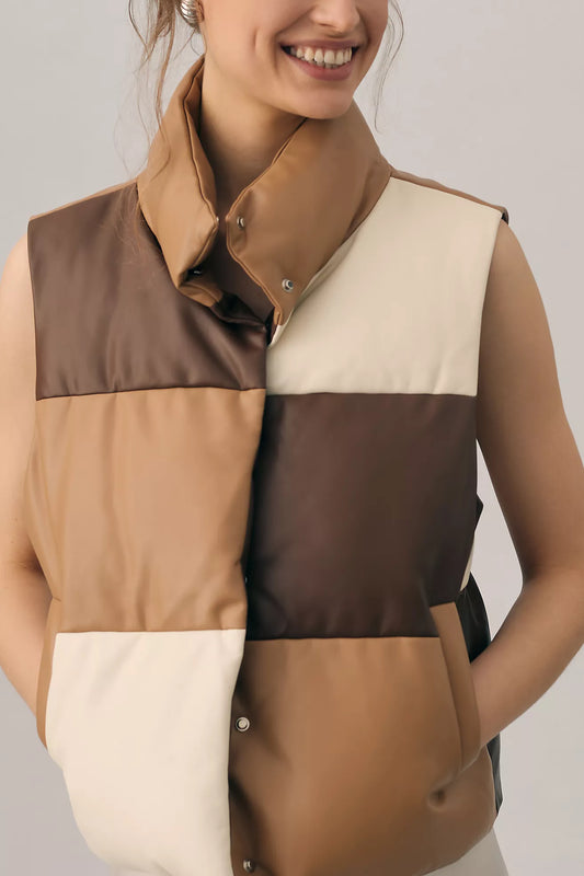 By Anthropologie NWT Anthro Faux Leather Vest, XS