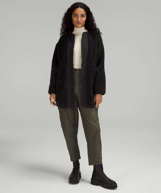 Lululemon Collarless Textured Fleece Full Zip, 10