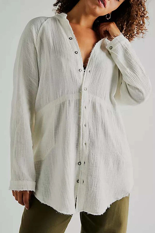 Free People Daydream Button Down, XS (Oversized)