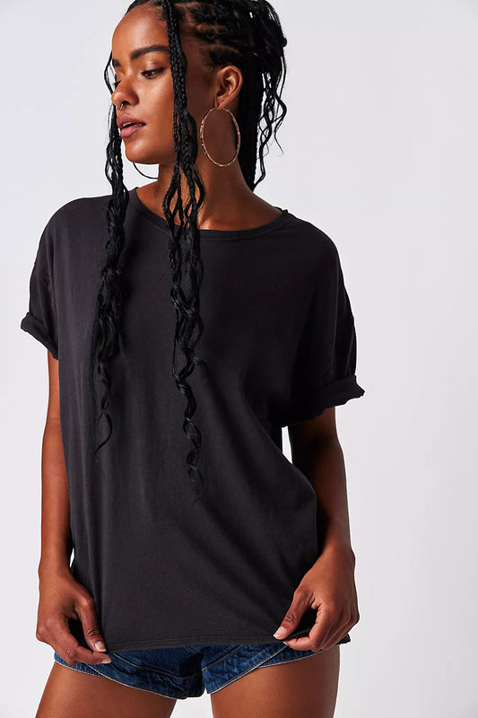 Free People Nina Oversized Tee, XS (Oversized)