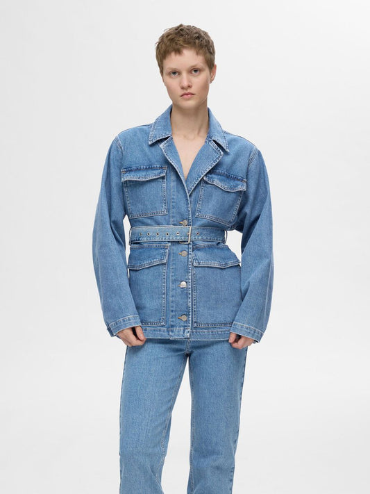 Selected Femme Belted Denim Jacket, 40