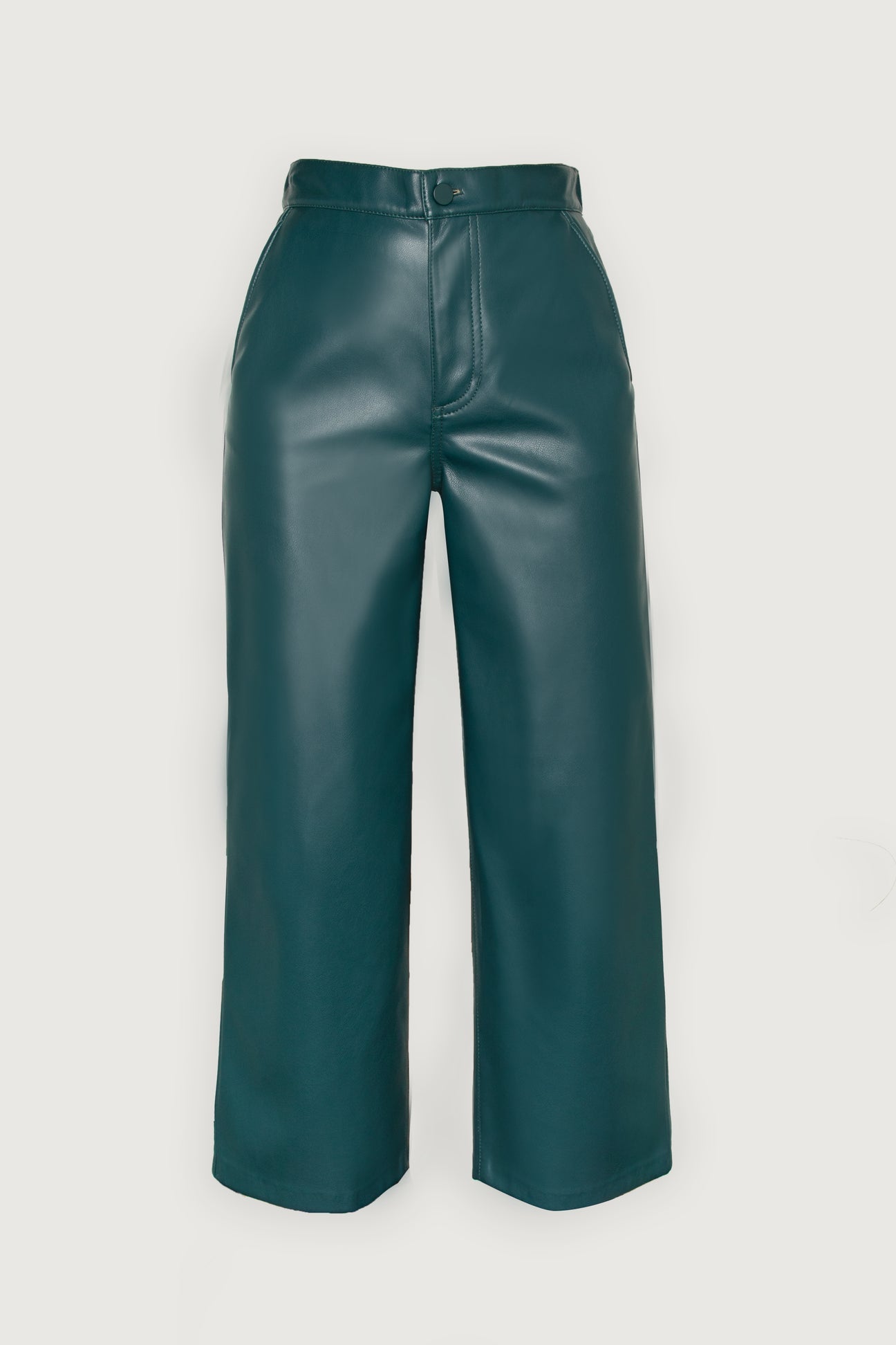 Oak & Fort Wide Leg Vegan Leather Pant, Small