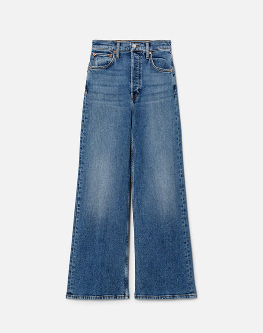 ReDone NWT Wide Leg High Rise Cropped Denim, 24