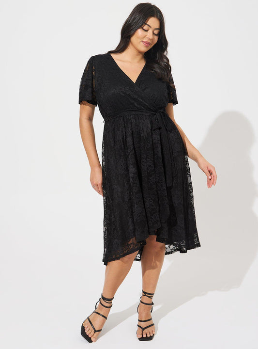 Torrid NWT Mini Lace Wrap Dress, 1X