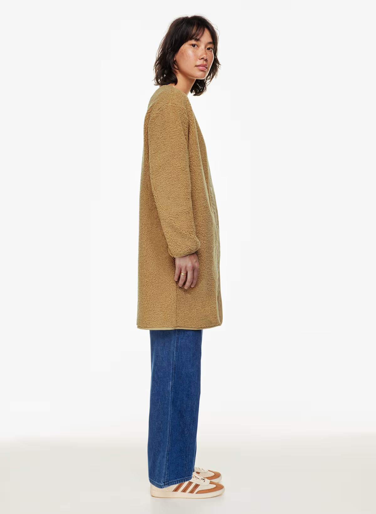 Wilfred Free Aritzia Sherpa Long Liner Jacket, Medium