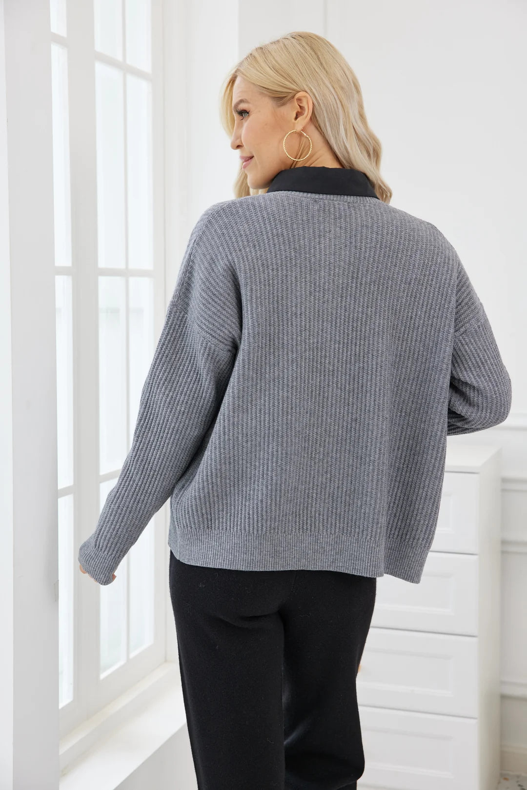 Stay warm without compromising on style with Melissa's Ribbed Cardigan. Designed with a cozy ribbed knit and made to keep you comfortable through crisp fall mornings and chilly winter nights, this cardigan blends timeless style with everyday practicality. edmonton consignment, sherwood park consignment, secondhand, preloved, yeg, shpk