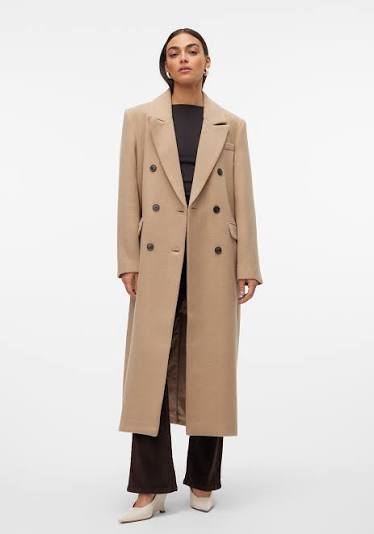 Vera Moda Densia Long Wool Coat, Small
