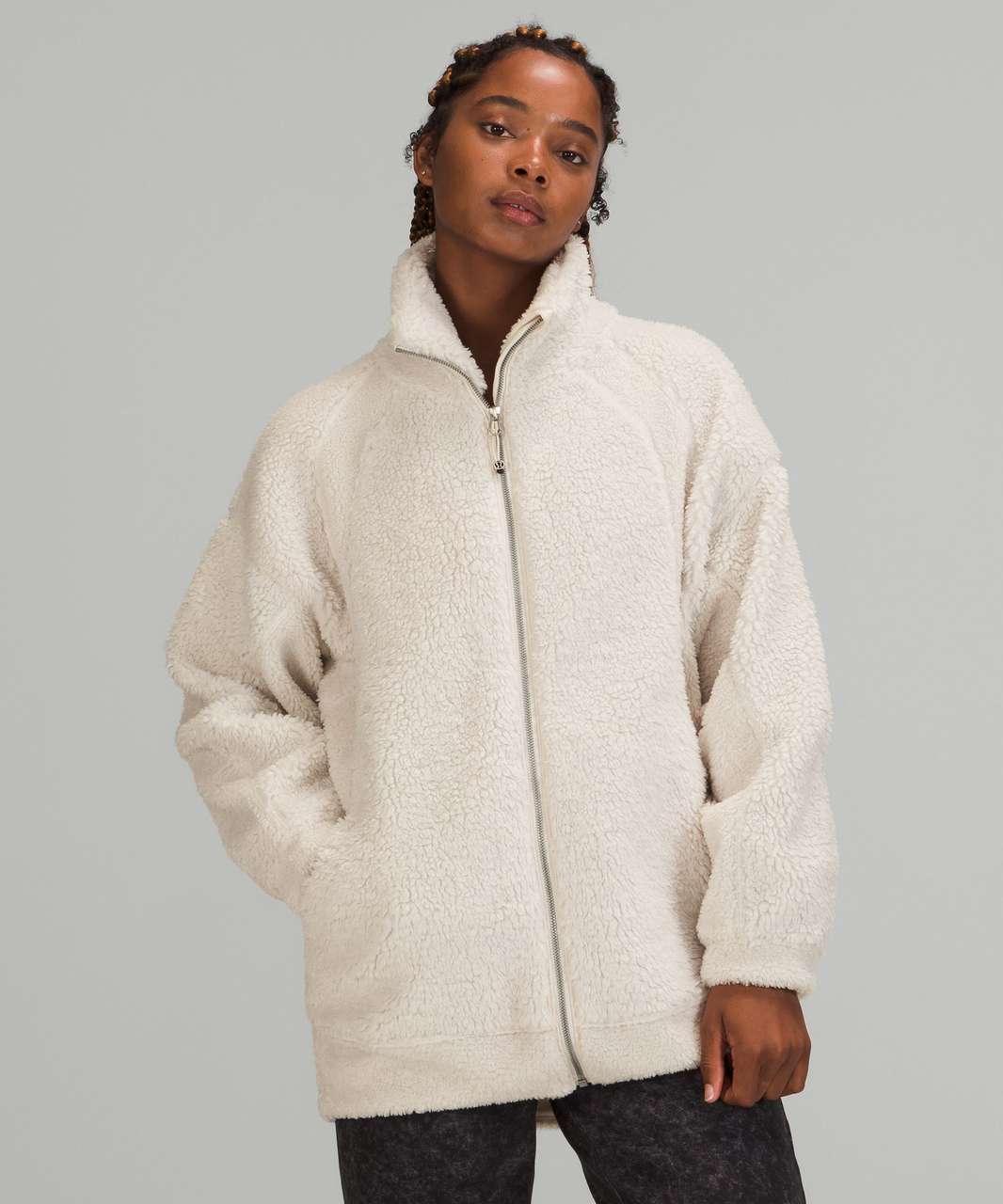 Lululemon Long Textured Fleece Jacket, M/L