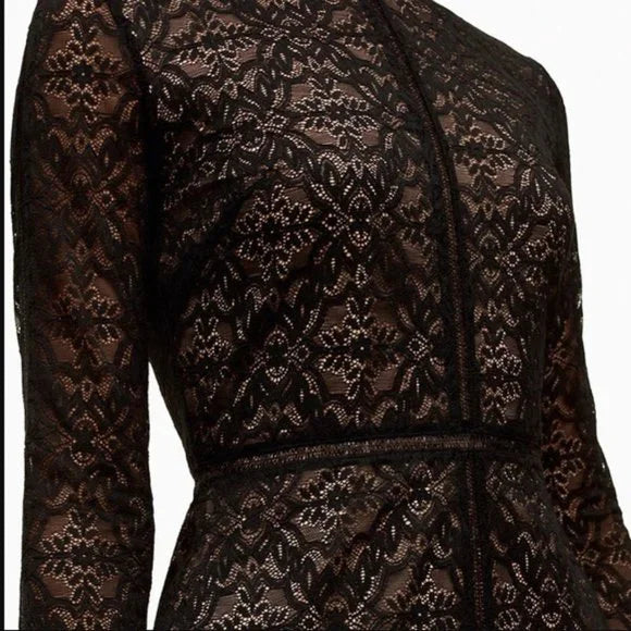 Lace overlay mini sales dress