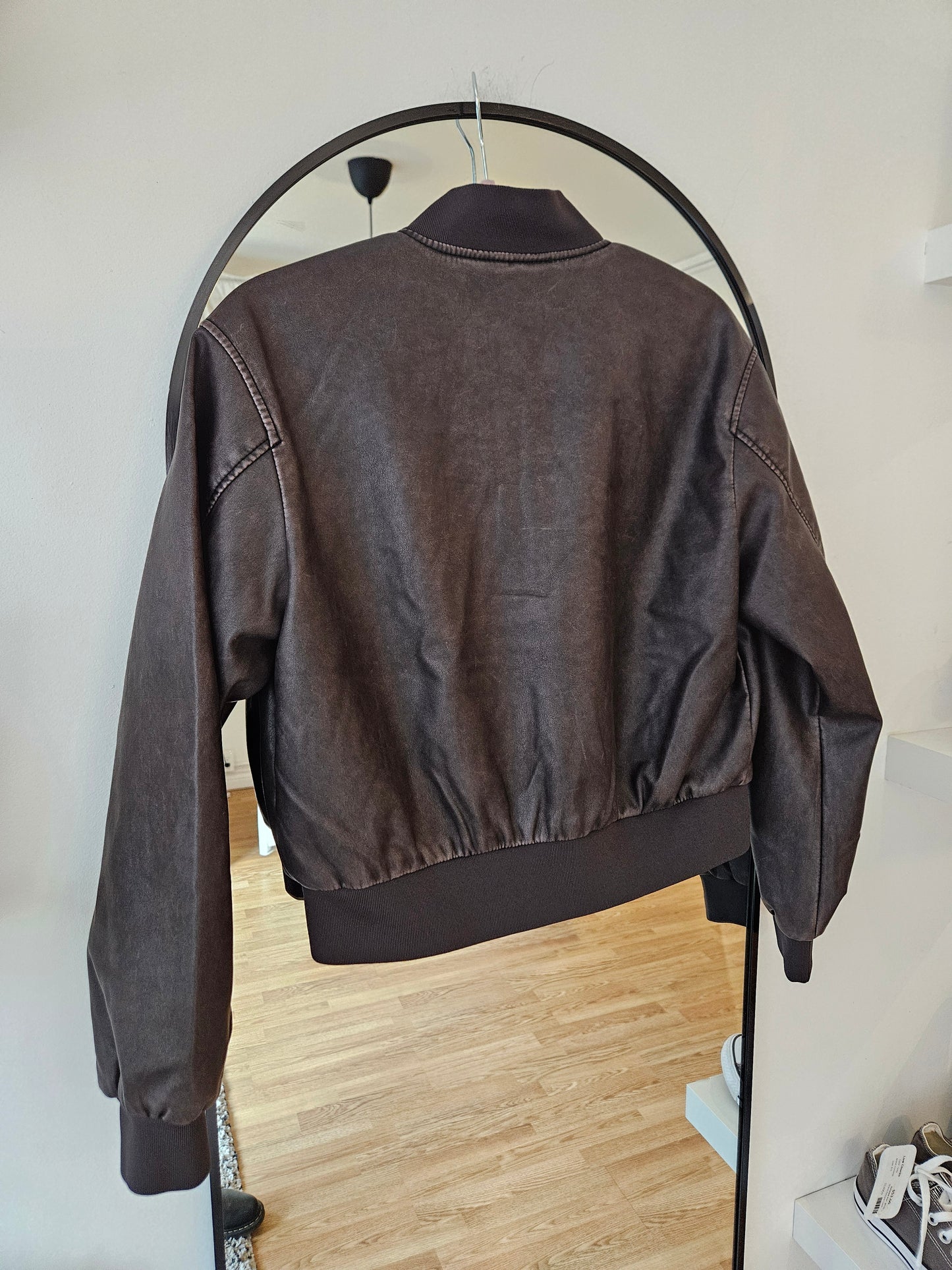 NWT Jane Pleather Bomber, Small