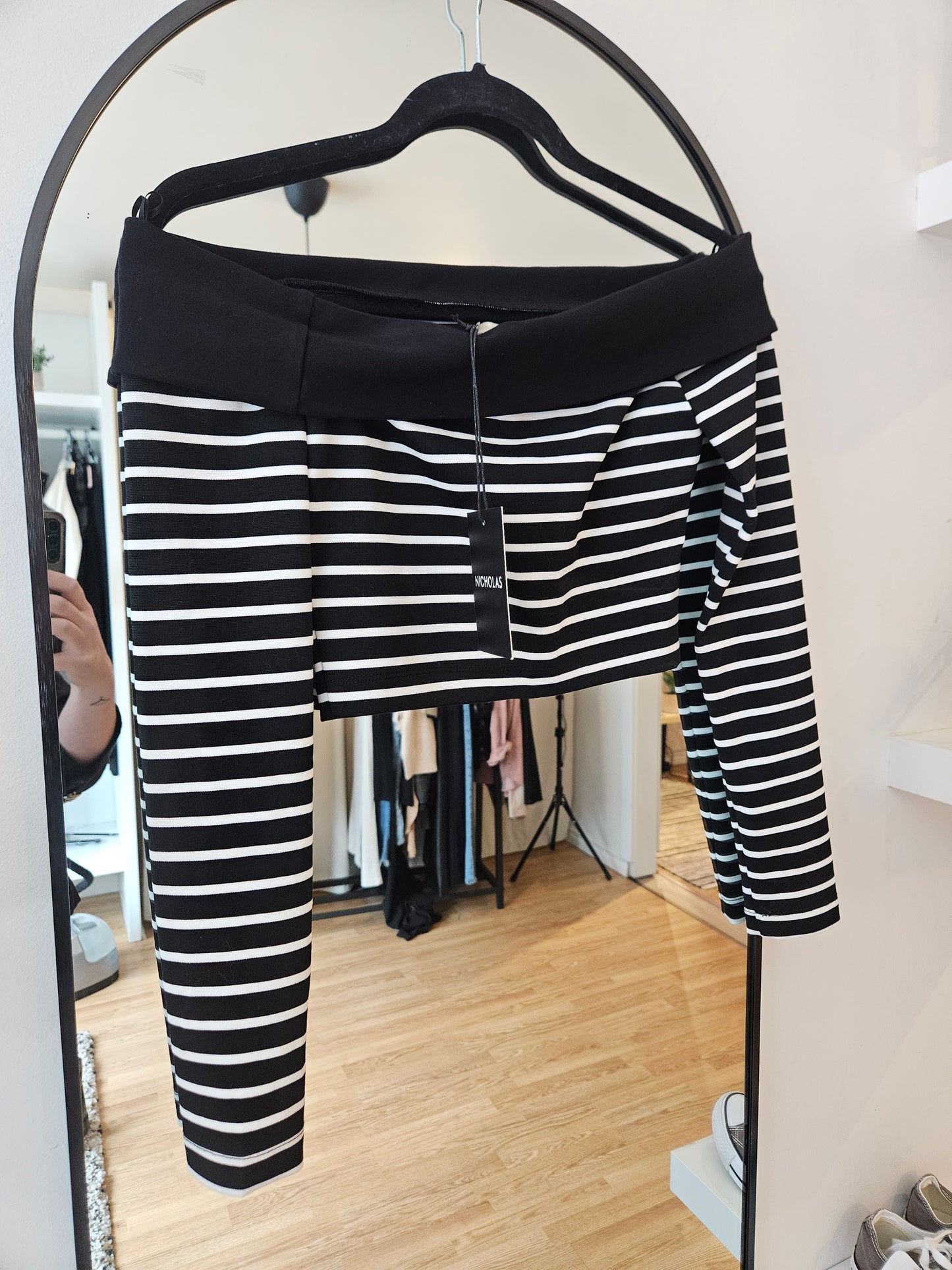 NWT Designer Stripe Crop, XS