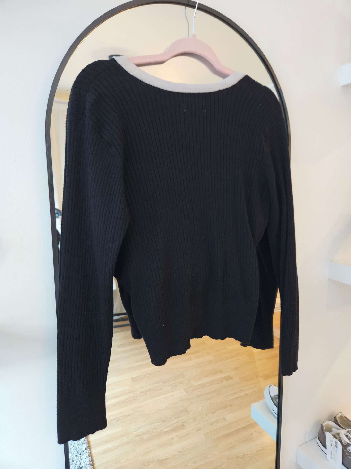 Ribbed Wrap Longsleeve, XL