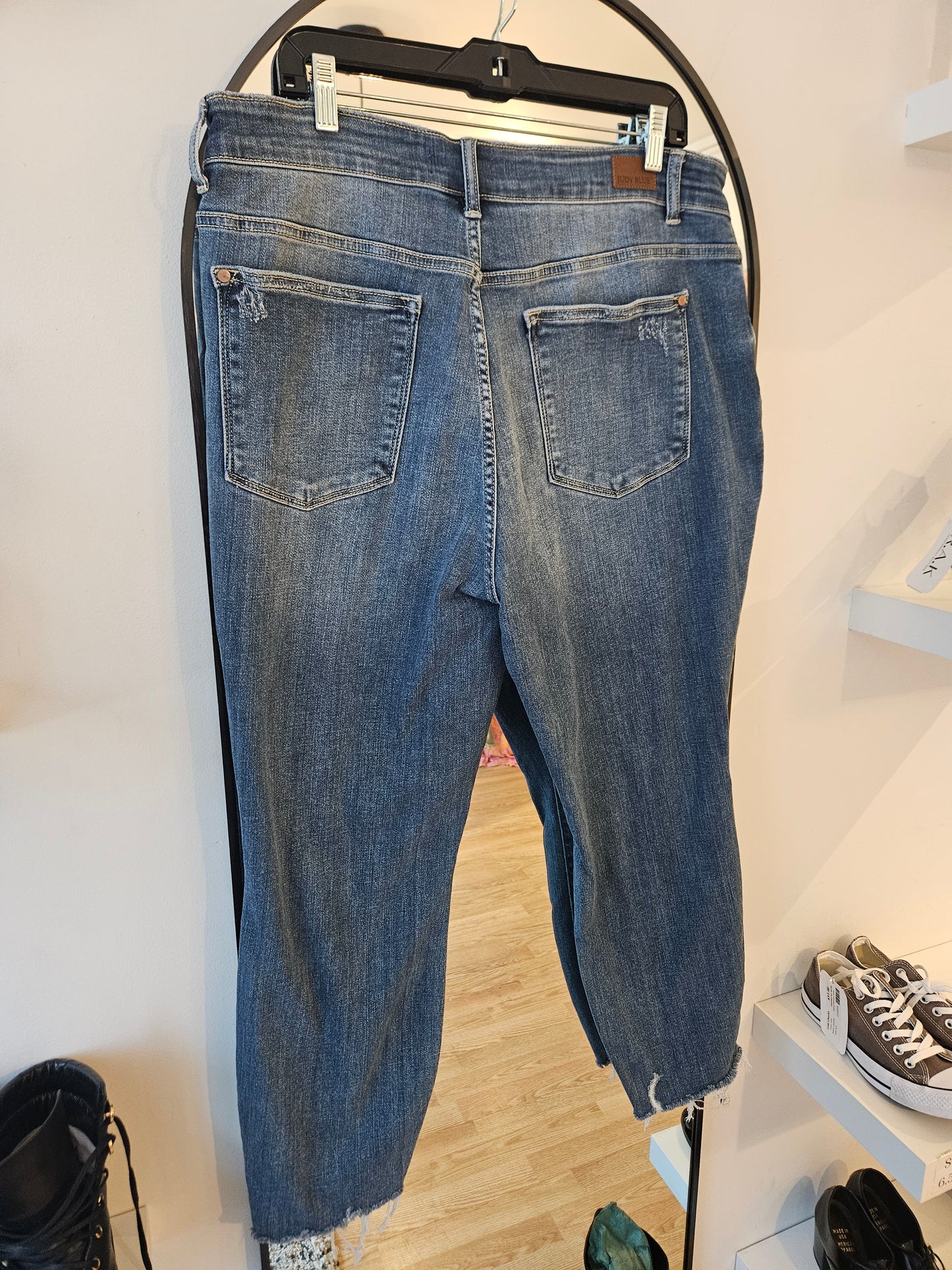 Relaxed Distressed Denim, 18W